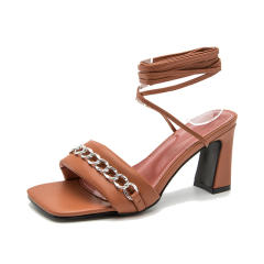 Strappy block heels sandals