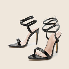 Elegant strappy high heels