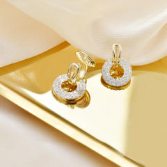 Diamond ring clip on earrings