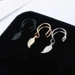 Tiny leaf U shape ear cuff