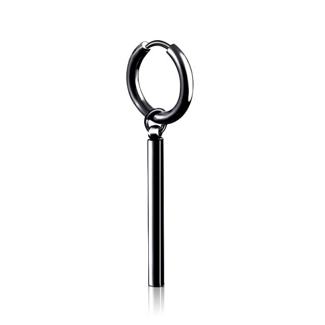 Long style tassel chain titanium steel earrings
