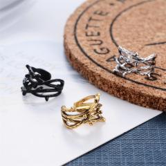 Double C leaf ear cuff