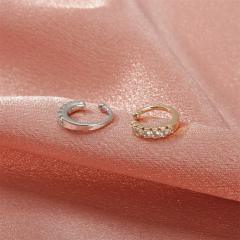 Rhinestone diamond C ear cuff
