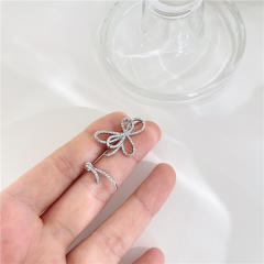 Diamond  bowknot  cartilage helix daith conch tragus earrings
