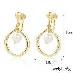 Baroque pearl clip on earrings
