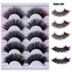 5pair colorful false eyelashes