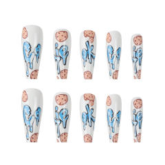 24pcs cookies false nails