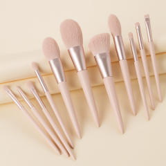11pcs pink color makeup brushe set