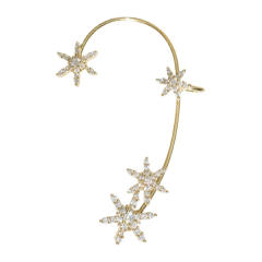 Diamond five-pointed star ear wrap