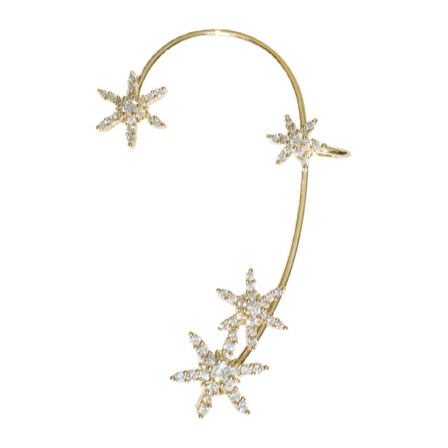 Diamond five-pointed star ear wrap