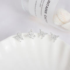 Butterfly diamond cartilage earrings ear cuff