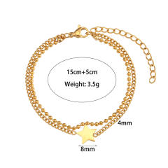 INS dainty layer stainless steel bracelet