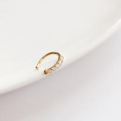Cubic zirconia diamond ear cuff