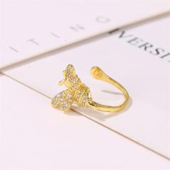Cubic zirconia Diamond bee ear cuff
