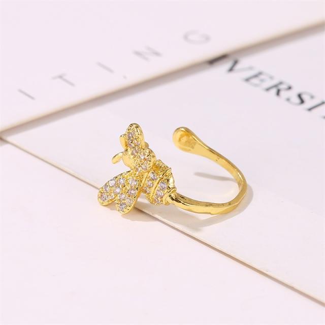 Cubic zirconia Diamond bee ear cuff