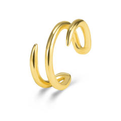 Fashion pearl rhinestone alloy ear cuff