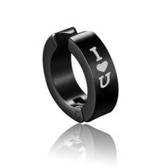 Black titanium steel ear clip