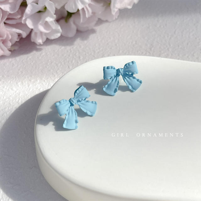 Light blue color sereis summer korean fashion ear studs