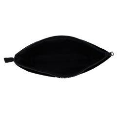 Black color kitty pattern cosmetic bag