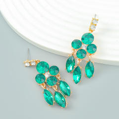 Occident fashion glass crystal statement dangle earrings