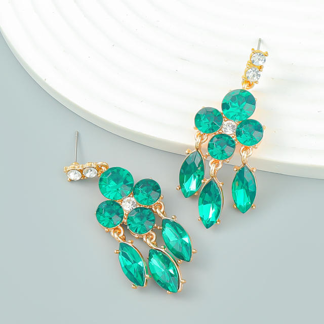 Occident fashion glass crystal statement dangle earrings