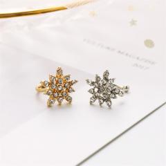 Diamond snowflake ear cuff