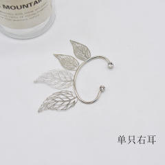 Hollow leaf diamond ear wrap