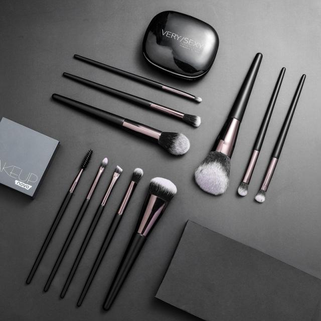 4pcs/11pcs/14pcs black color makeup brushes set