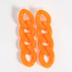 INS candy color acrylic chain dangle earrings