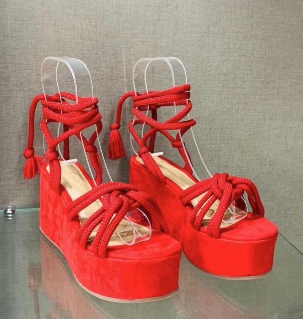 Wedge strappy sandals
