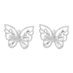 Diamond butterfly women earrings