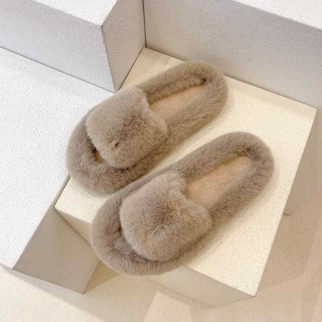 Fluffy home slippers