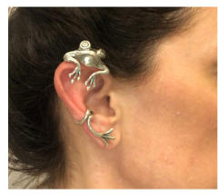 Vintage frog design ear wrap