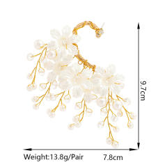 Elegant white bloom flower ear wrap