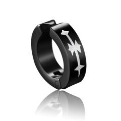 Black punk titanium steel ear clip