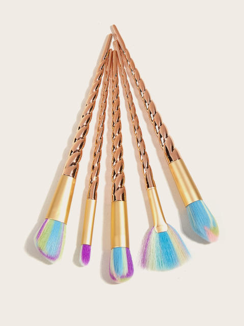 5pcs rose gold color spridal makeup brush set