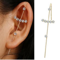 Diamond butterfly ear wrap