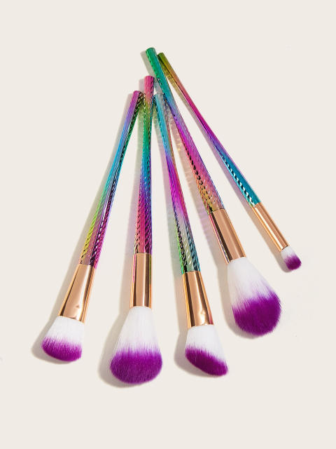 5pcs gorgeous color makeup brushes set