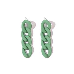 INS personalized electroplated UV acrylic chain earrings