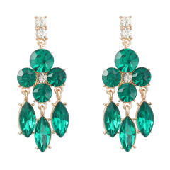 Occident fashion glass crystal statement dangle earrings