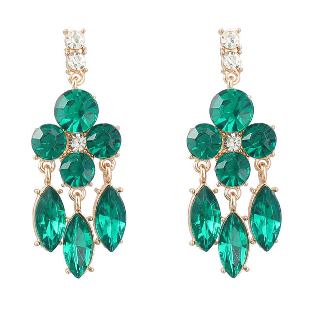 Occident fashion glass crystal statement dangle earrings