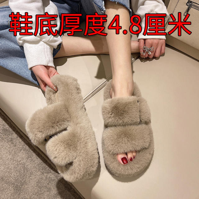 Platform fluffy  slippers