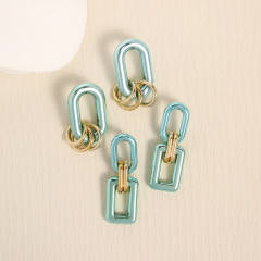 INS popular geometric chain earrings