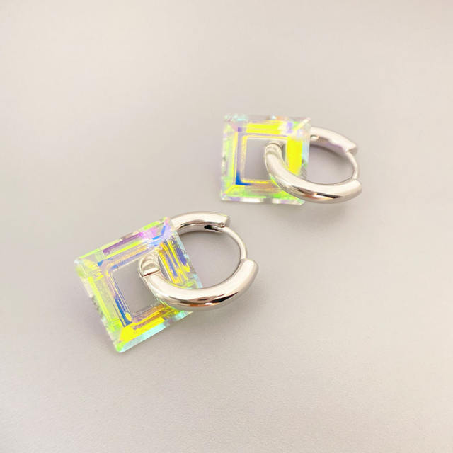 Occident fashion resin square cute earrings