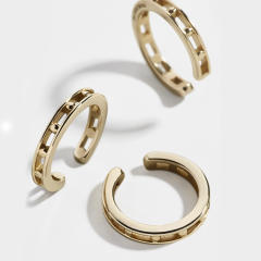 Fashion hollowed out alloy ear cuff