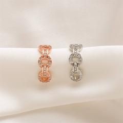Diamond lock hollow ear cuff