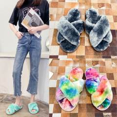 Autum winter fluffy slippers