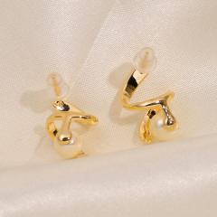 925 sterling silver needle pearl clip on earrings