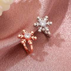 Diamond snowflake ear cuff