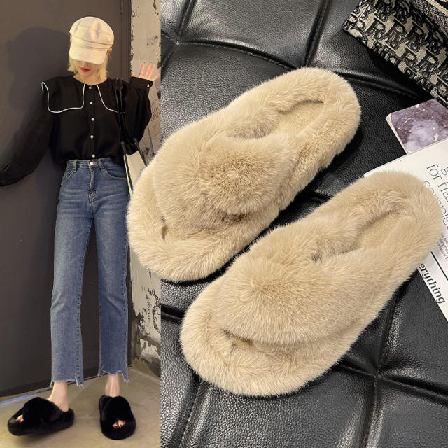 INS fluffy slippers